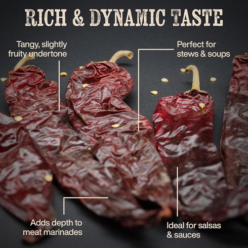 El Venado Guajillo Chile Pods 3oz (Dried) - Natural Mild to Medium Heat Chili for Mexican Recipes