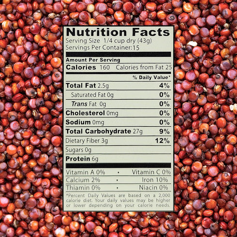 24 oz (1.5 lb) Golden Crown Red Quinoa | High Protein, High Fiber, Whole Grain Superfood | Gluten-Free, Vegan, Non-GMO