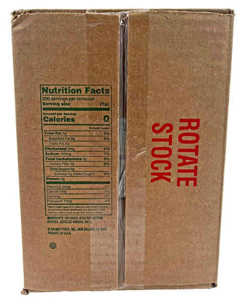 200 (7) Packets Louisiana Crystal Hot Sauce Box of Gram