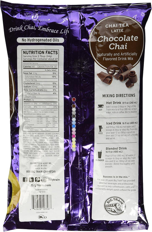 3.5 lb Big Train Chai Tea Chocolate bulk