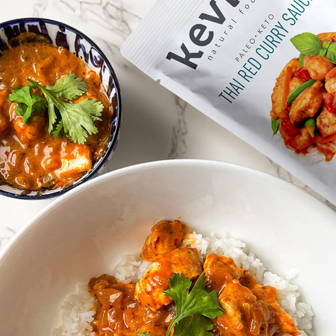 Simmer 3 Pack Kevin's Natural Foods Thai Red Curry Sauce - Paleo Stir-Fry Sauce, Gluten Free, No Preservatives, Non-GMO