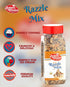 Baker's Choice 7 oz. Peanut Razzle Crunch Topping - Chocolate, Caramel, Butterscotch and Peanut Mix - Sprinkles for Ice