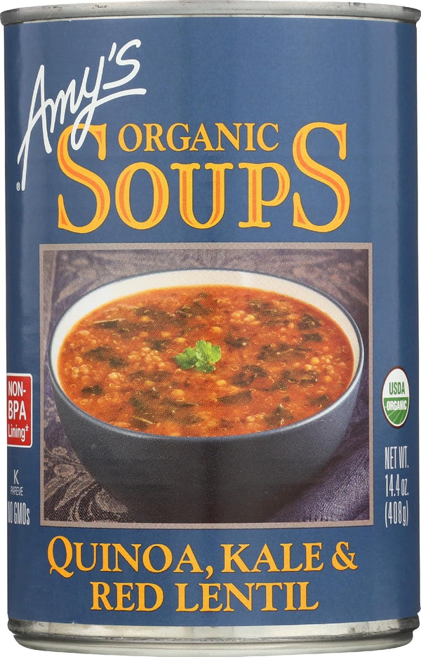 Amy's Soup, Vegan Quinoa, Kale and Red Lentil Soup, Gluten Free, Made
