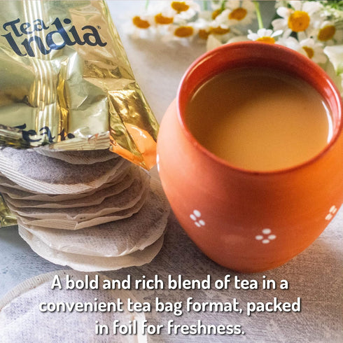 80 Pack 6 Tea India Orange Pekoe Black Tea Chai Flavorful Blend Of Black Tea & Natural Ingredients Strong Full-Bodied