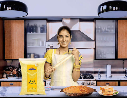 128oz (8lbs) 3.63kg Rani Sooji Coarse (Farina, Suji, Rava, Rawa, Wheat Semolina) Flour Bulk ~ All Natural | Vegan |