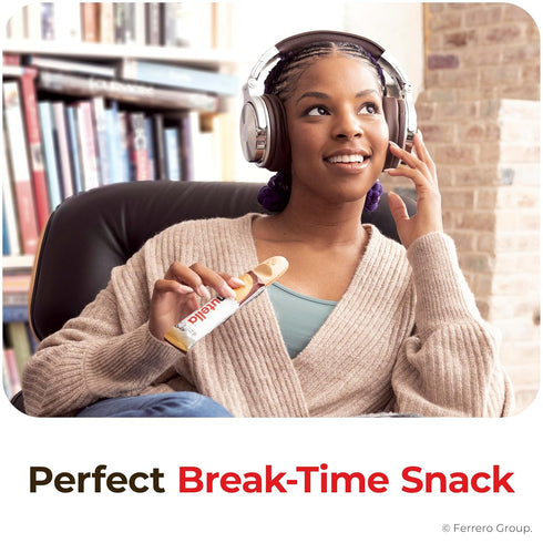 16 Packs 2 1.55 oz Nutella B-ready Wafer Bars, Hazelnut Spread with Cocoa, Individually Wrapped Snack Bar, of Bars