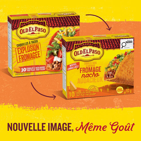 153g/5.4oz Old El Paso Gluten Free Cheesy Blasted Taco Shells {Imported from Canada}