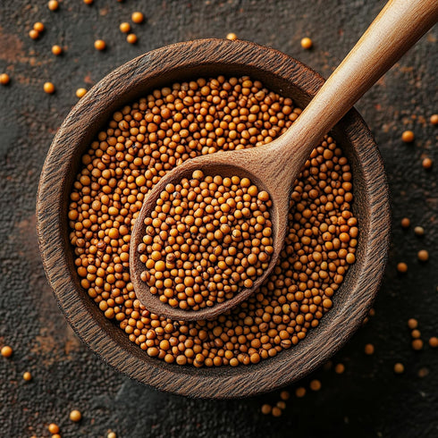 SavorSatch 5 (Pack 1) Yellow Mustard Seeds Resealable Pouch | Whole Indian Mustard Seed, Certified Kosher, Non-GMO
