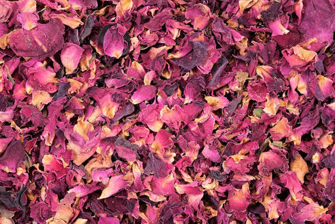 12 oz, Organic Culinary Rose Petals, Dried, Edible for Tea and Bath