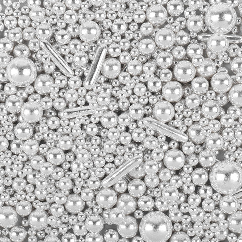 Silver Sprinkles for Cake Decorating, Silver Pearl Sugar Cupcake, Cookies, Ice Cream
