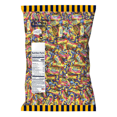 Bit-O-Honey 5 LBS Bit O Honey Candy - Individually Wrapped Honey Taffy with Roasted Almond Bits, Gluten-Free, Classic