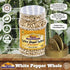 Rani White Pepper (Gol Mirch), Whole Spice, 3oz (85g) PET Jar, All Natural