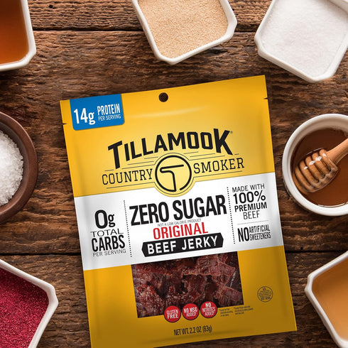 Country 6.5 Tillamook Smoker Keto Friendly Zero Sugar Beef Jerky, Original, Ounce
