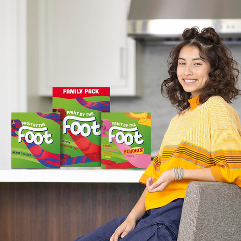 Pack, 12 Fruit by the Foot Fruit Flavored Snacks, Starburst, Variety ct