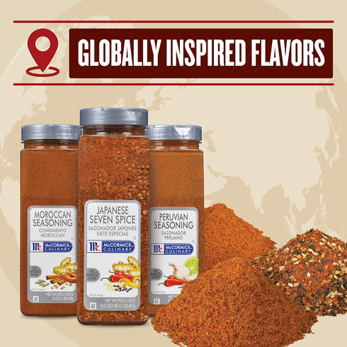 16 oz 16 McCormick Culinary Moroccan Seasoning, - One Ounce Container Moroccan Spice Blend with Cinnamon, Cumin, Black