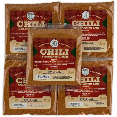 MySALT Chili Seasoning Mix 5 Pack Classic Chili Flavor Without the Salt