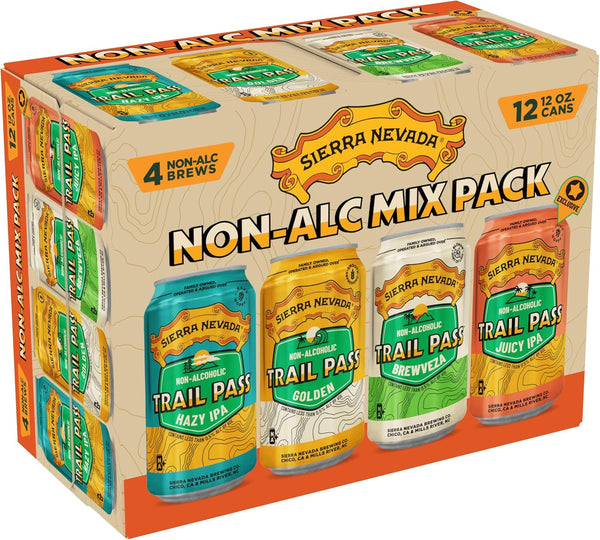 SIERRA NEVADA , Non-Alcoholic Variety Trail Pass, 12 Fl Oz, 12 Pack Cans