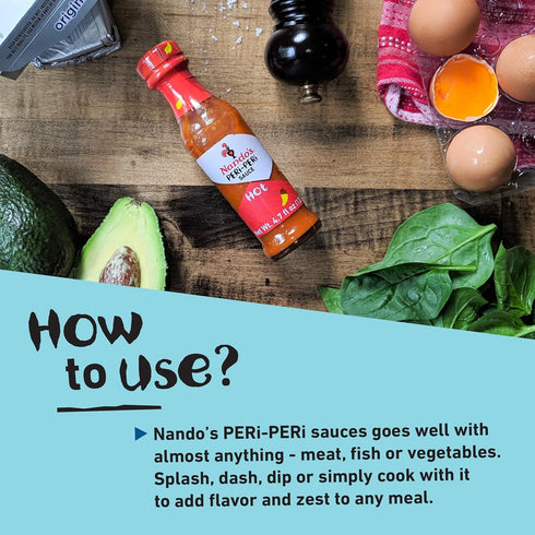 9.1 oz (4 Pack) Nando's PERi PERi Garlic Sauce - Medium Heat Tangy Flavor | Gluten Free Hot Sauce, Bottles