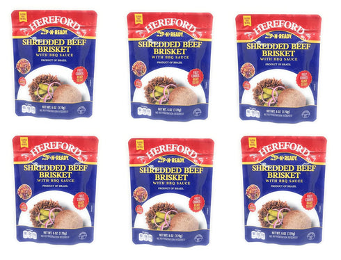 Rip 'n' Ready Shredded Beef Brisket with BBQ Sauce 6oz - pack