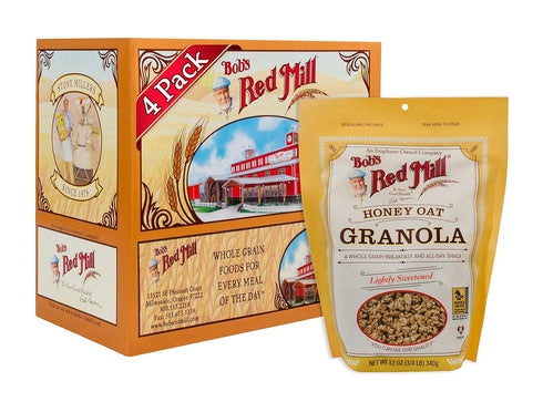 Bob's Red Mill Honey Oat Granola, 12oz (Pack of 4) - Whole