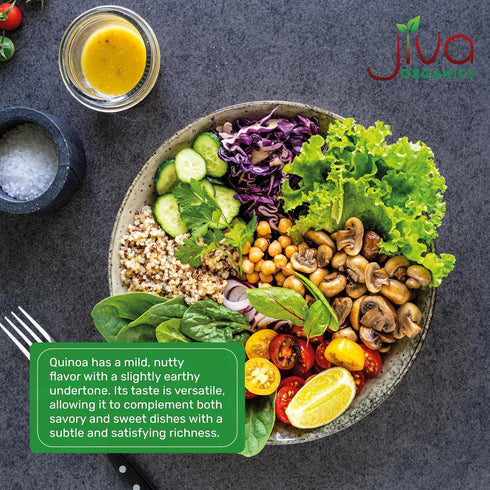2 Jiva Organic White Whole Grain Quinoa Pound Vacuum Sealed Bag - Ready to cook, Grown in India