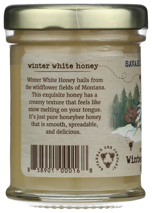 (3 oz) Winter White Honey by Savannah Bee - Creamy, Spreadable and delicious - Natural and Real Honey
