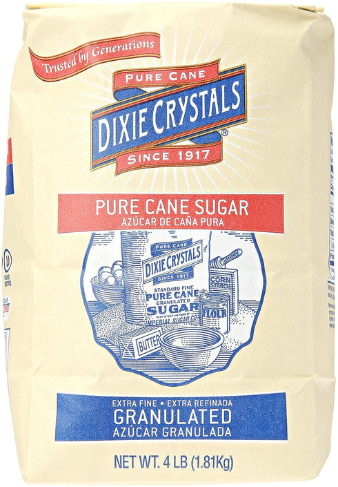 Imperial Sugar Dixie Crystals Pure Cane Sugar, 4 lb - SET OF 4