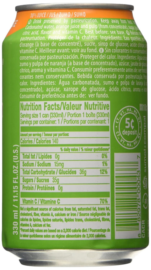 Surgeark 11.15 oz 6 Pack Sumol Orange Laranja Soda Portugal Cans