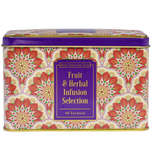 New English Teas Fruit and Herbal Tea in Tin with 40 Teabags