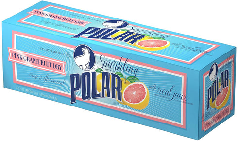 Polar Beverages Dry Juice, Pink Grapefruit, 12 Fluid Ounce (Pack of 12)