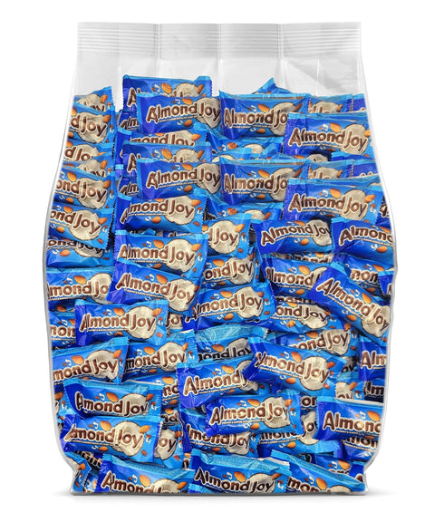 Yummy Chew AlmondJoy Candy Bars Bulk Fun Size Candy 50 Snack Size Almond Joys