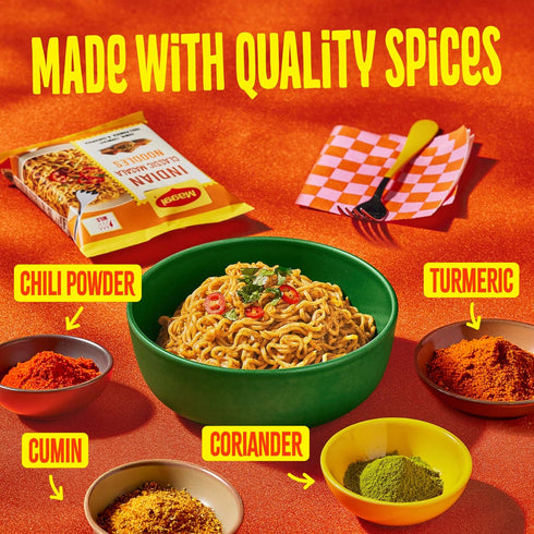 3 24Pk Maggi Indian Classic Masala Noodles, Instant Noodles, Min Indian Noodles, Mildly Spicy