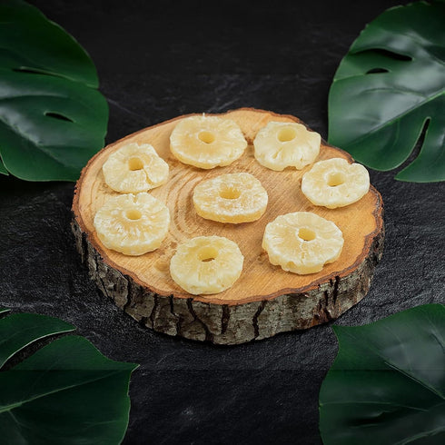 4 Lbs, SO2 64 Oz Dehydrated Pineapple Ring Slice Low Sugar, NO (NO SULPHUR), Natural, Fresh Sweet Dried Tropical