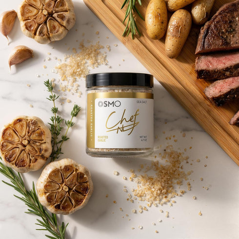 Hand-Packed (4.7oz Pack 1) Osmo Roasted Garlic Sea Salt By Chef Nick DiGiovanni, Premium Sea Salt for Cooking, Perfect