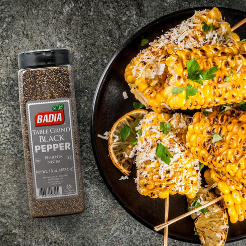 16 oz Badia Black Pepper Table Grind, - Premium Seasoning for Cooking & Freshly Ground Flavor