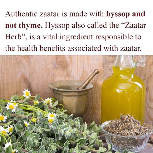 The Spice Way Traditional Lebanese Zaatar with Hyssop - 6 oz Freshly Grown Seasoning, No Additives or Preservatives