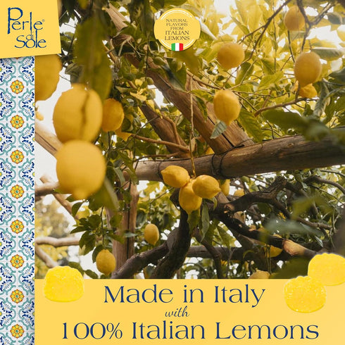 (12.35 Oz 350g Perle di Sole Candy from Italy - Italian Fruit Jelly Candy - Orange & Lemon Soft Candy Individually