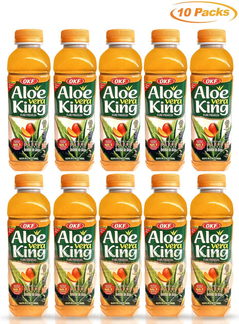 16.9oz (Pack 10) Okf Aloe Vera King Mango Drink