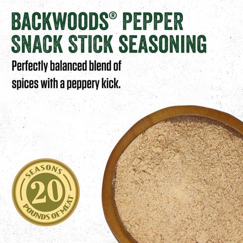 20 1 13.5 Package Packet LEM Products Backwoods Pepper Snack Stick Seasoning Kit, Ideal for Wild Game and Domestic