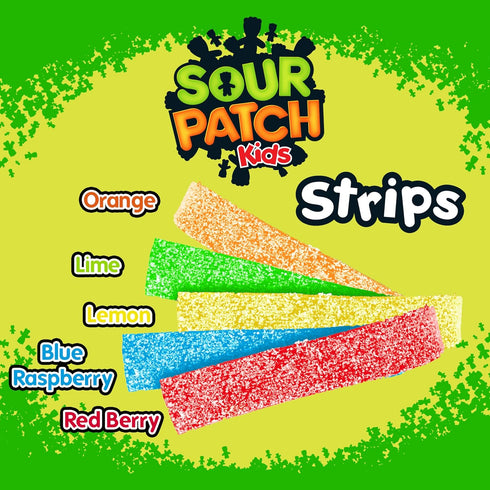 6-3.5 oz SOUR PATCH KIDS Soft & Chewy Candy Strips, Bulk Candy, Bags