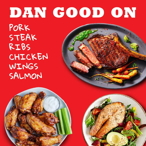 Pack 3 Dan-Os Outlaw BBQ Seasoning Variety Bottle Combo Sweet & Tangy BBQ (Tamarind), Spicy & Sweet Caribbean Bold