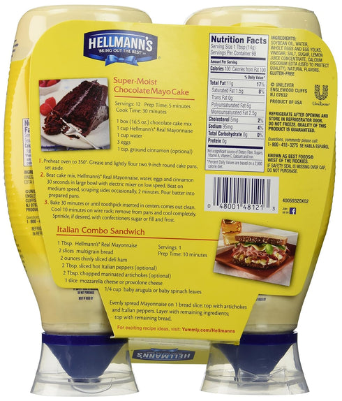 50 Hellmann's Real Mayonnaise, Fluid Ounce