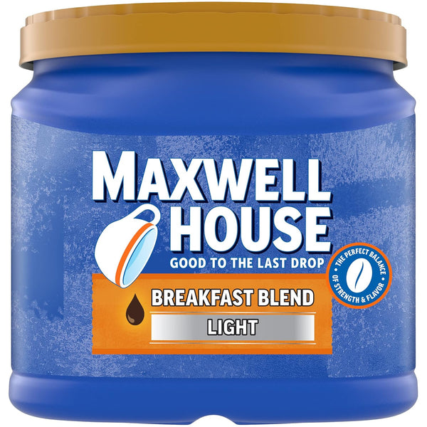 Maxwell House Breakfast Blend Light Roast Ground Coffee - 25.6 oz Canister
