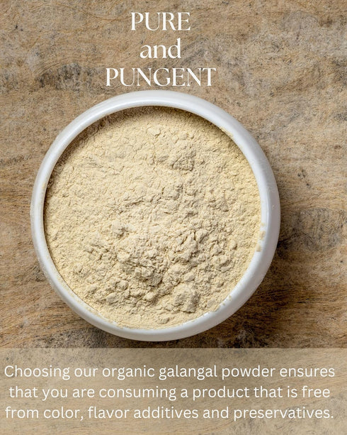 Organic Galangal Powder 4 OZ, Galanga Spice for Asian Cooking - Thai, Indonesian, Malaysian Cuisine