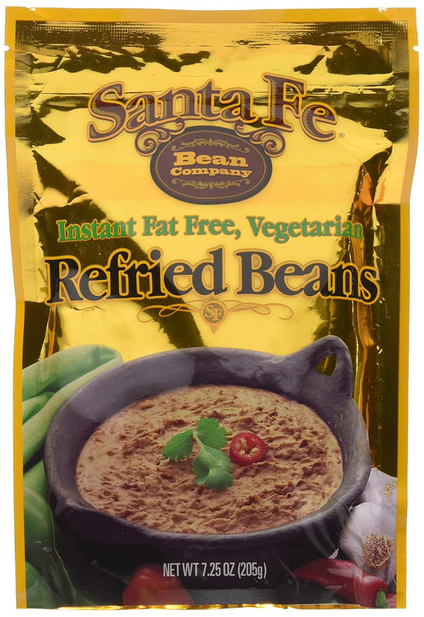 Santa Fe Instant Fat Free Vegetarian Refried Beans 7.25 Oz (Pack of