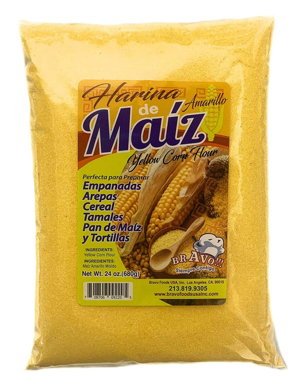 Bravo Foods USA Inc. Harina de Maz 24oz | Yellow Corn Flour