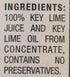 Nellie & Joe's 12 NELLIE & JOE Key Lime Juice, FZ