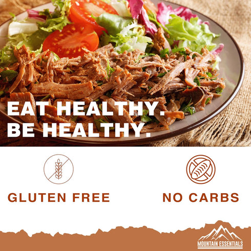 MOUNTAIN ESSENTIALS All Natural Fully Cooked Canned Beef, 28 Oz, Gluten Free, Emergency Food Pack of 1
