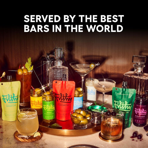 8 Oz 2 Pack Filthy Olive Brine, Premium Cocktail Mixer, Filtered for Dirty Martinis, Olive Juice for Cocktails Made