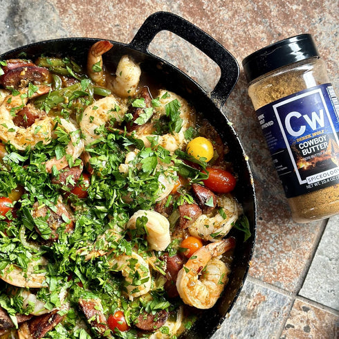 10.4 oz Spiceology Derek Wolf Cowboy Butter Seasoning Bold & Buttery Blend with Garlic, Smoked Paprika & Mustard